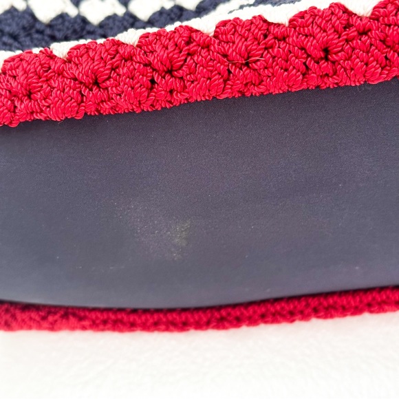 The Sak Red White Blue Striped Cali Crochet Purse Shoulder Bag - Picture 6 of 9